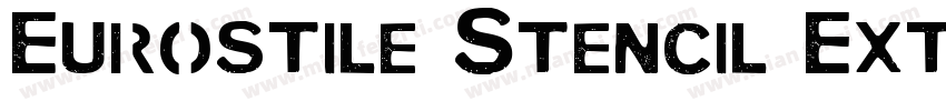 Eurostile Stencil Extd D Black字体转换